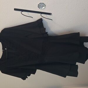 Elegant Black Ruffled Dress